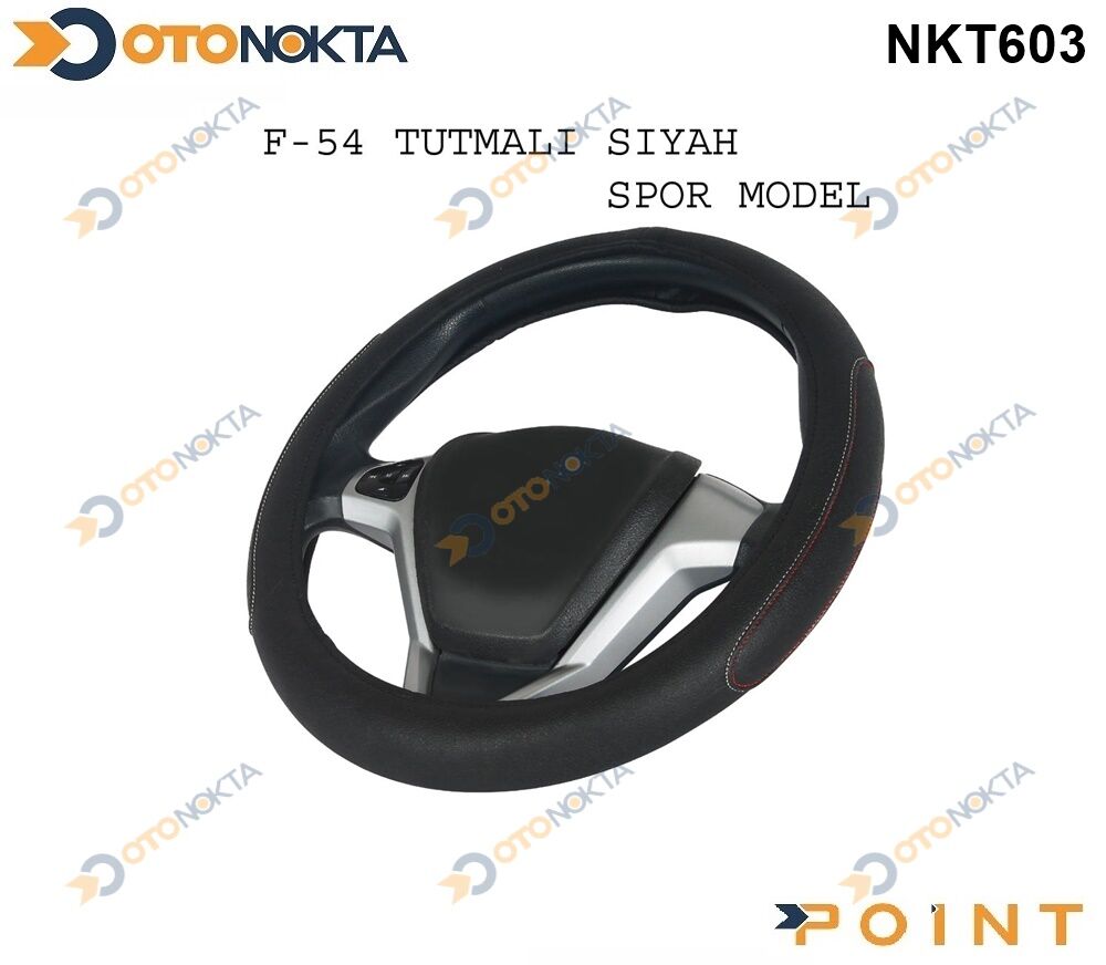 DİREKSİYON KILIFI GEÇMELİ TUTMALI SPORT SİYAH F-54
