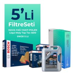 BOSCH Opel Insignia 1.5 Dizel Filtre Bakım Seti Liqui Moly Motor Yağlı (2018-2023) 5 Li