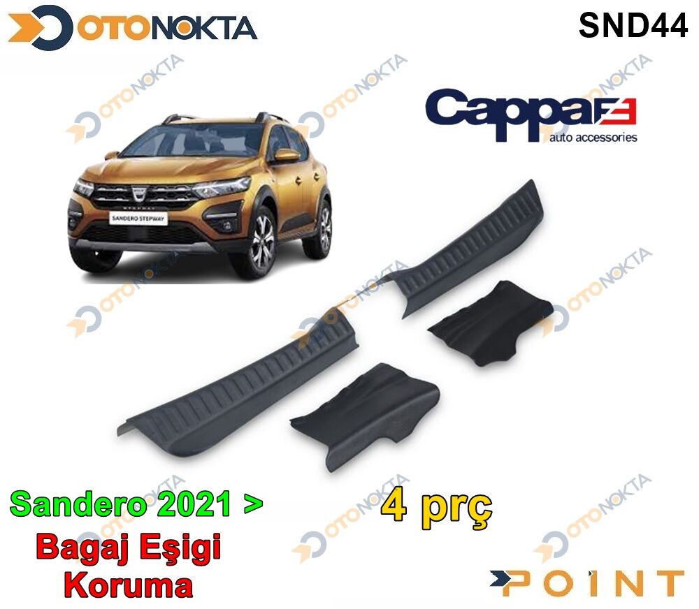 DACİA STEPWAY 2021>BAGAJ KORUMA EŞİĞİ 4PRÇ CAPPA