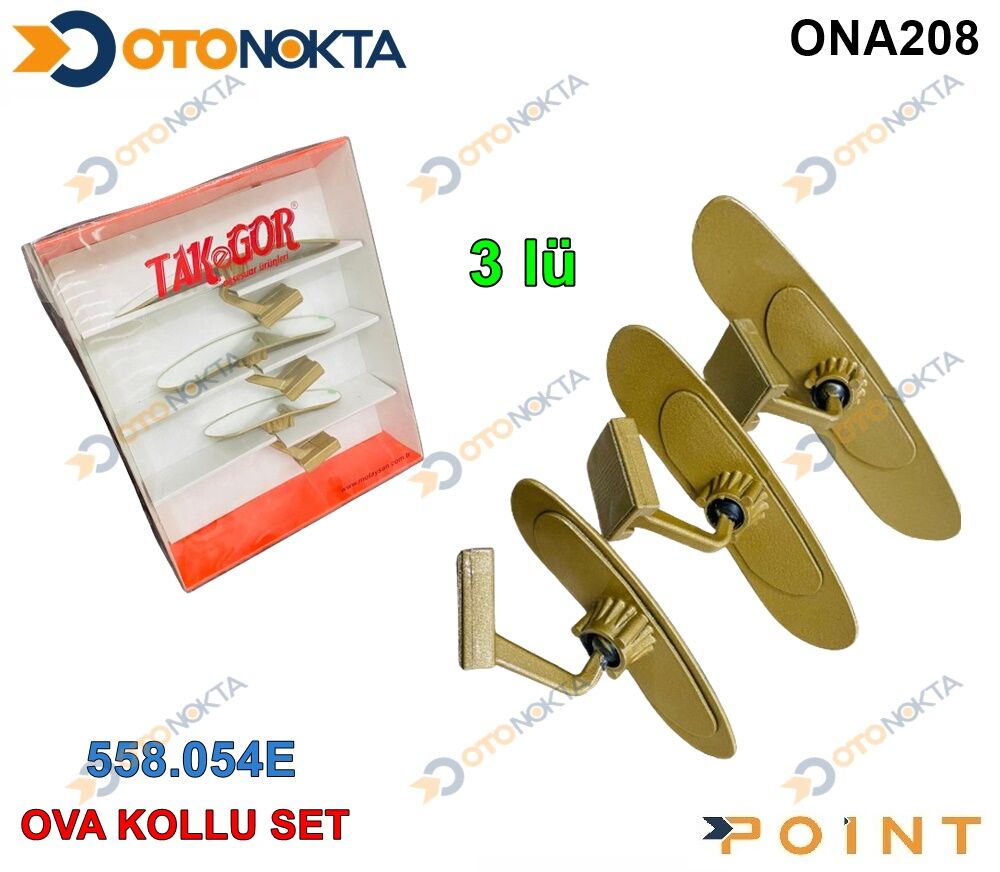 AYNA İÇ OVA KOLLU 3 LÜ SET ALTIN YALDIZLI 558.054E