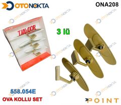 AYNA İÇ OVA KOLLU 3 LÜ SET ALTIN YALDIZLI 558.054E