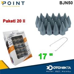 BİJON KAPAK SİVRİ 17 £ GRİ 20 Lİ