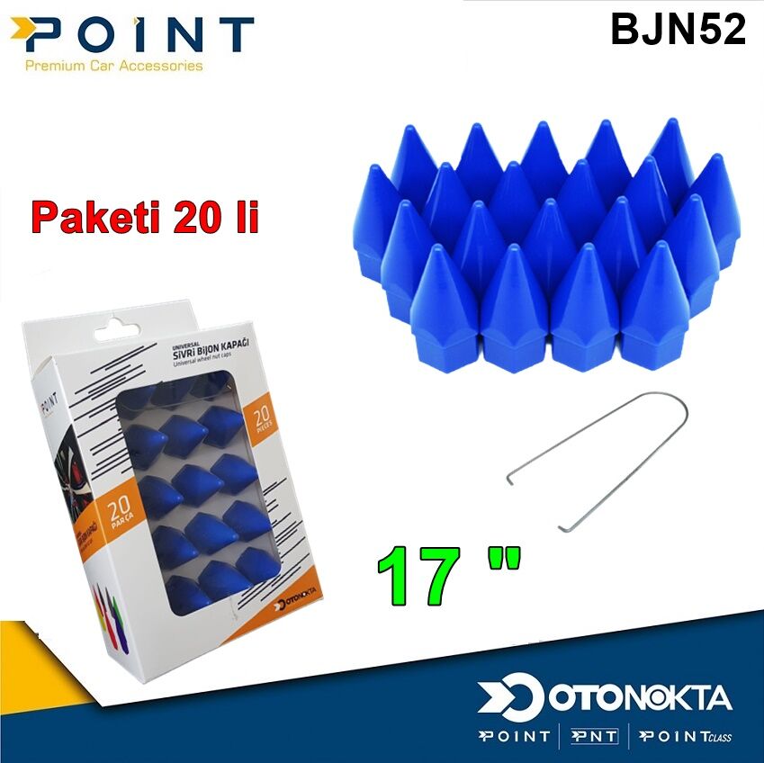 BİJON KAPAK SİVRİ 17 £ MAVİ 20 Lİ