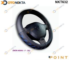 DİREKSİYON KILIFI GEÇMELİ LÜX YARIMAY MAVİ F-291