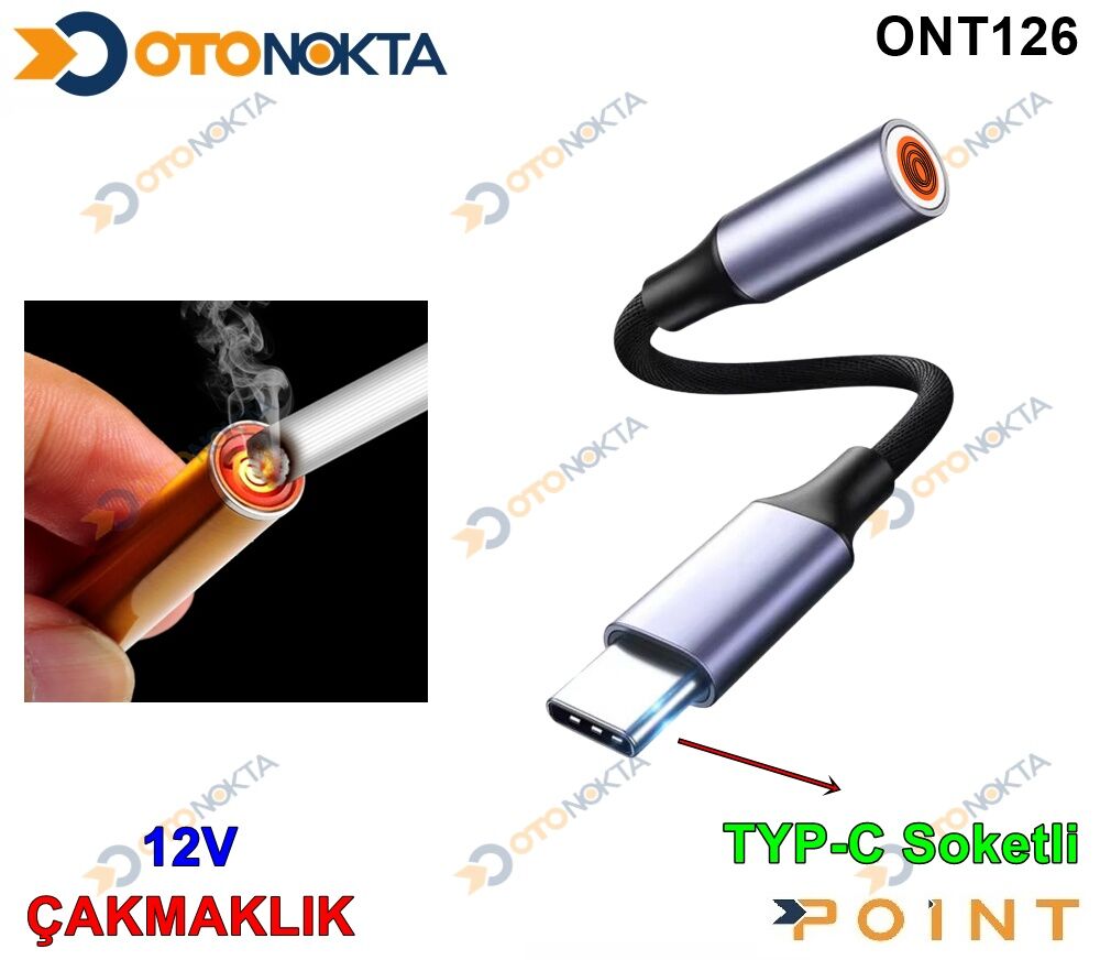 ÇAKMAKLIK TYP-C SOKETLİ 12V POİNT