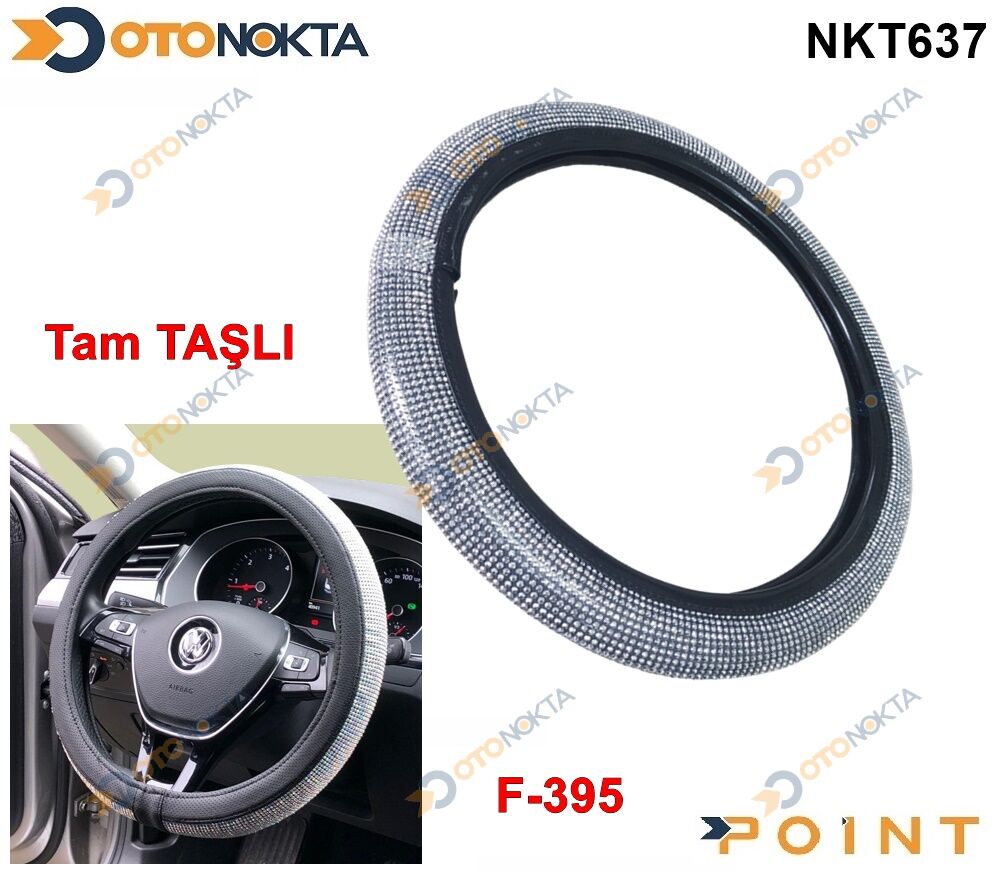 DİREKSİYON KILIFI GEÇMELİ TAŞLI KROM TAM TUR F395
