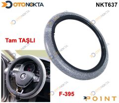 DİREKSİYON KILIFI GEÇMELİ TAŞLI KROM TAM TUR F395