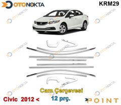 CAM ÇERÇEVESİ KROM SET 12 PRÇ CİVİC 2012
