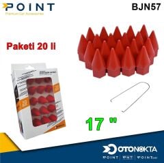 BİJON KAPAK SİVRİ 17 £ KIRMIZI 20 Lİ