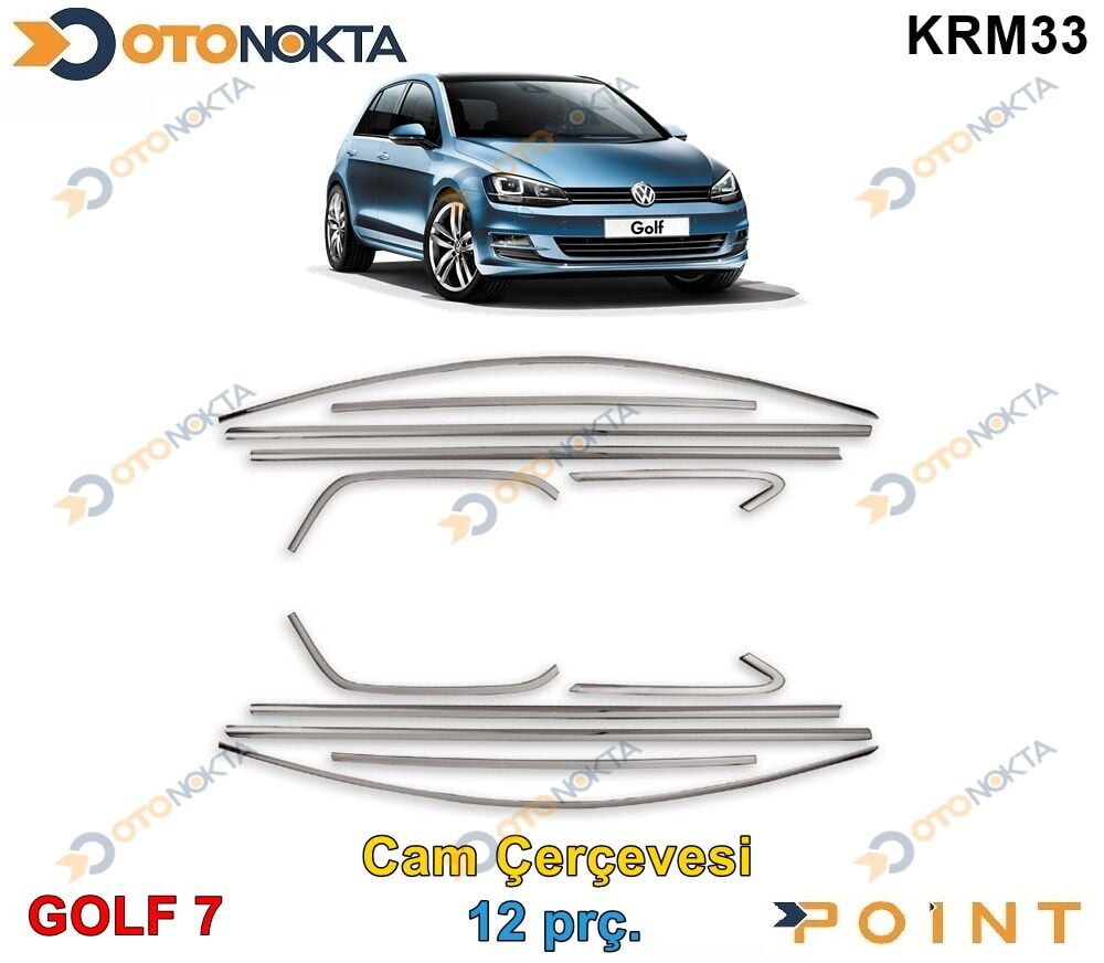 CAM ÇERÇEVESİ KROM SET 12 PRÇ GOLF 7