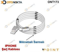 ŞARJ  ARA KABLOSU MIKNATISLI SARMALI IPHONE POİNT