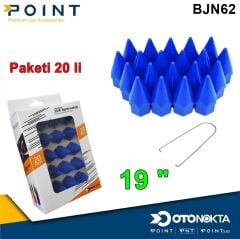 BİJON KAPAK SİVRİ 19 £ MAVİ 20 Lİ