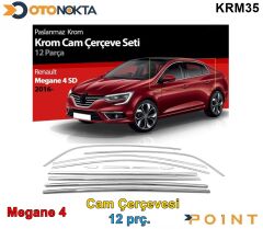 CAM ÇERÇEVESİ KROM SET 12 PRÇ MEGANE 4
