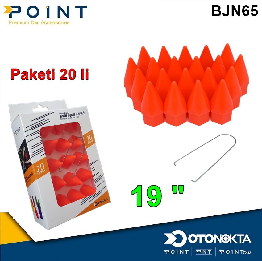 BİJON KAPAK SİVRİ 19 £ TURUNCU 20 Lİ