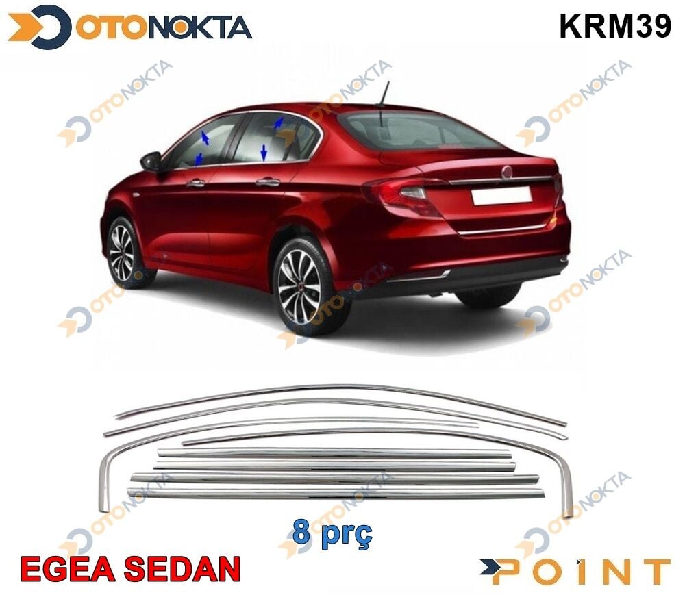 CAM ÇERÇEVESİ KROM SET 8 PRÇ EGEA SEDAN
