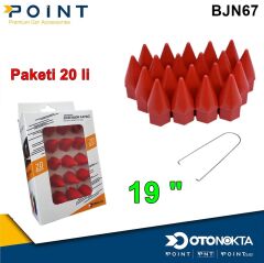 BİJON KAPAK SİVRİ 19 £ KIRMIZI 20 Lİ