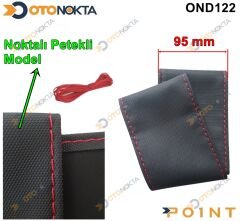 DİREKSİYON DİKMELİ KILIFI NOKTALI KIRMIZI İP 95 CM