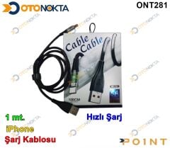 ŞARJ ALETİ KABLO 1 MT HIZLI ŞARJLI İPHONE POİNT