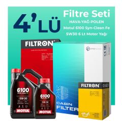 Filtron Jaguar XF 3.0 Benzinli Filtre Bakım Seti Motul Motor Yağlı (2007-2015) 4 Lü