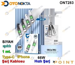 ŞARJ ALETİ  66W HIZ YENİ İPHONE TYPE-C BLACK POİNT