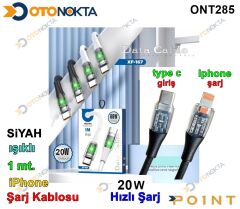 ŞARJ ALETİ  66W HIZLI İPHONE BLACK IŞIKLI POİNT