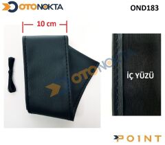 DİREKSİYON KILIFI DİKMELİ DÜZ SİYAH 10CM PNT