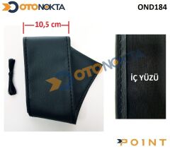 DİREKSİYON KILIFI DİKMELİ DÜZ SİYAH 10,5CM PNT
