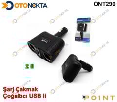 ÇAKMAKLIK ŞARJ 2 Lİ ÇAKMAKLI GİRİŞİ 100W POİNT