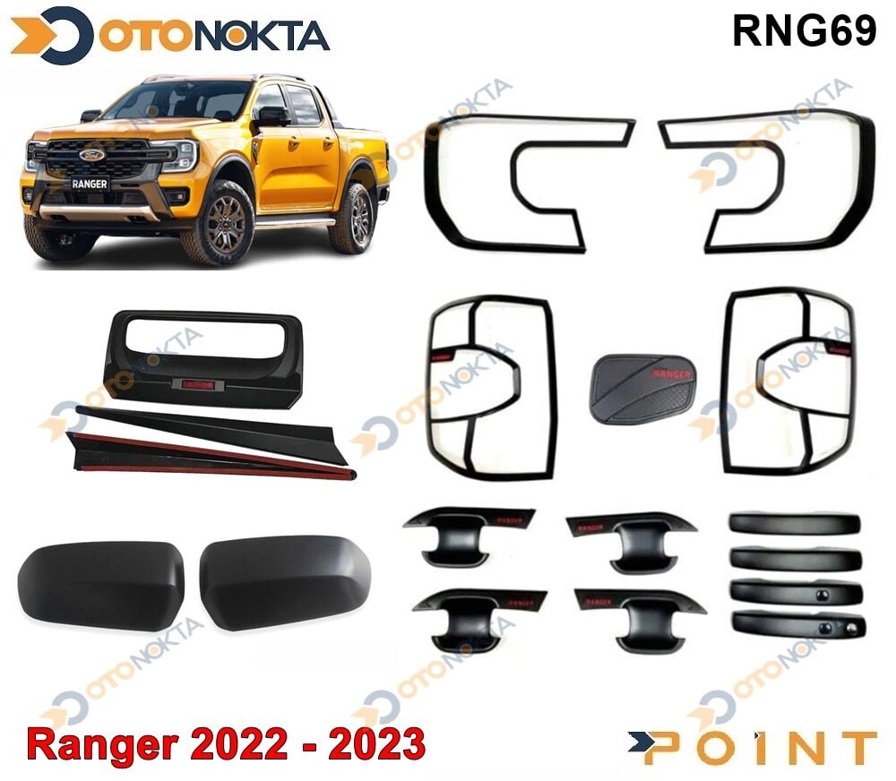 FORD RANGER T9 2022+ SİYAH SET 7 PARÇA POİNT
