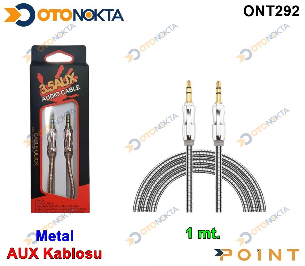 AUX KABLOSU 1 METRE METAL KALİTELİ POİNT