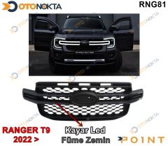 FORD RANGER T9 2022+ ÖN PANJUR KAYAR LEDLİ SİYAH