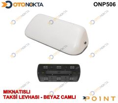 TAKSİ LEVHASI MIKNATISLI BEYAZ CAMLI