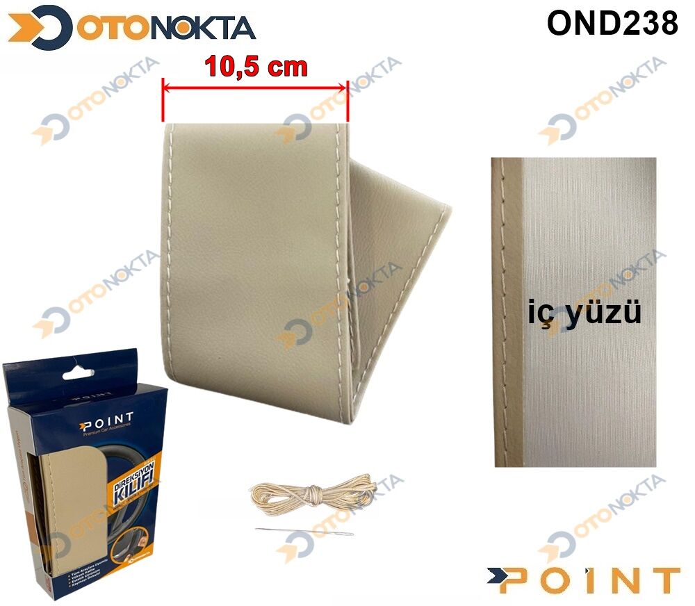 DİREKSİYON KILIFI DİKMELİ 10,5 CM DÜZ BEJ