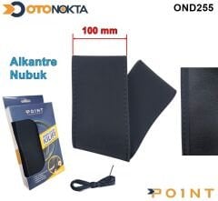 DİREKSİYON DİKMELİ ALCANTRA SİYAH İP 100MM X38CM