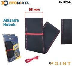 DİREKSİYON DİKMELİ ALCANTRA KIRMIZI İP 95MM YÜZÜK