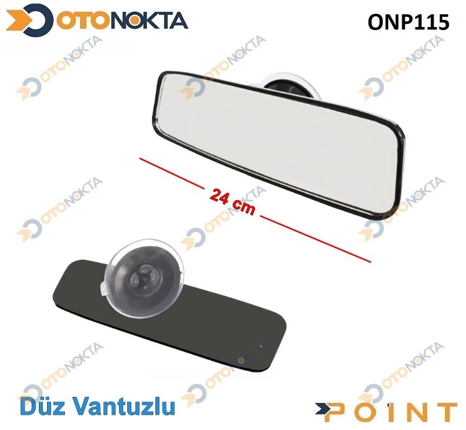 AYNA İÇ VANTUZLU 24 CM SİYAH İTHAL