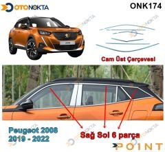 PEJO 2008-2019> CAM ÜST ÇERCEVESİ KROMU 6 PR. POIN