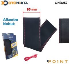 DİREKSİYON DİKMELİ ALCANTRA KIRMIZI İP 95MM X38CM