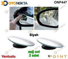 KÖR NOKTA AYNASI YUVARLAK VANTUZLU SİYAH POİNT