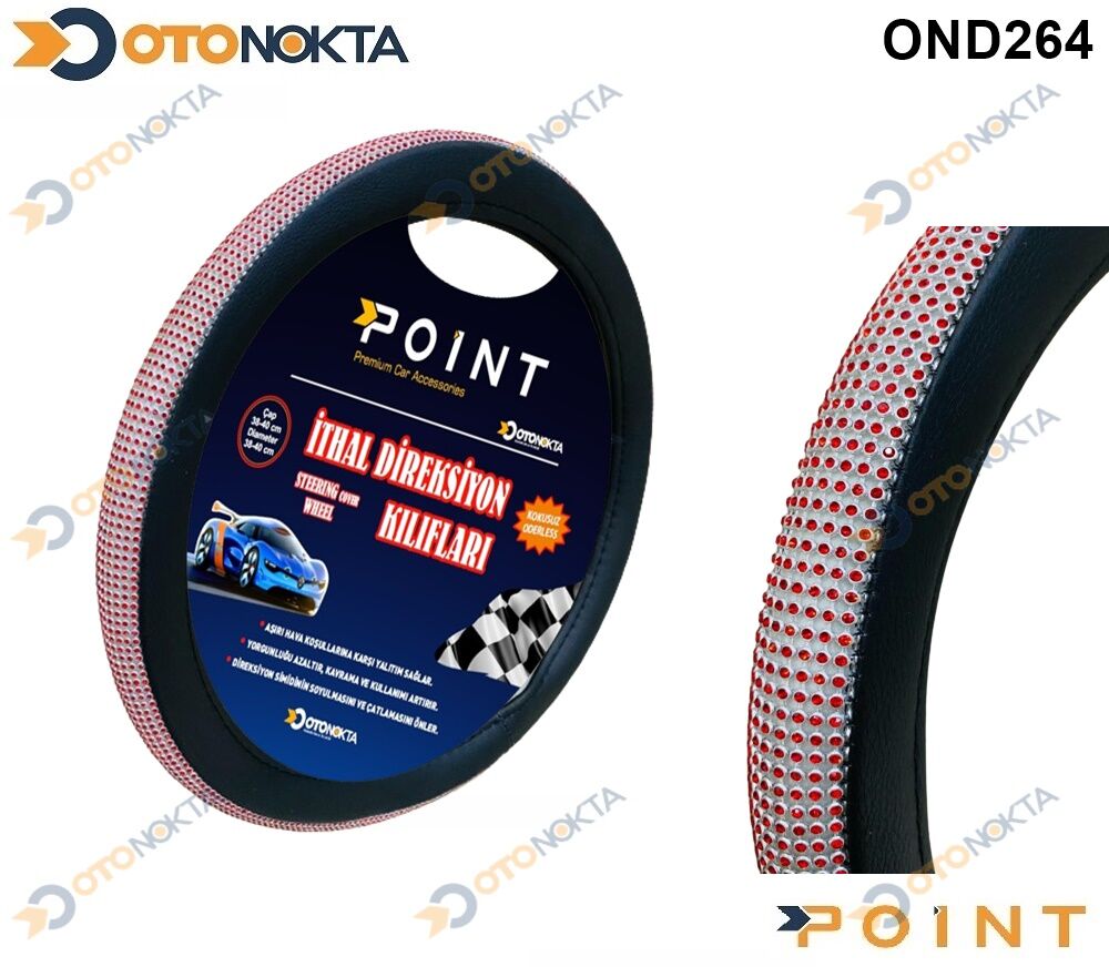 DİREKSİYON KILIFI GEÇME TAŞLI KIRMIZI POİNT