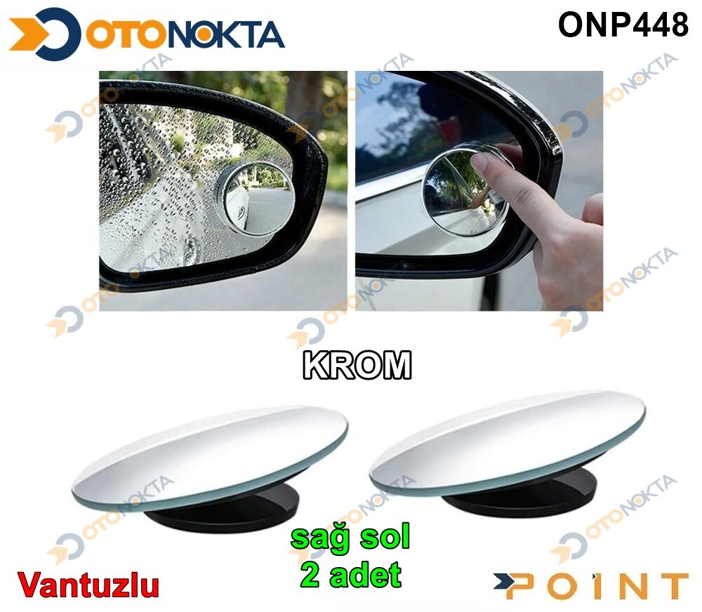 KÖR NOKTA AYNASI YUVARLAK VANTUZLU KROM POİNT
