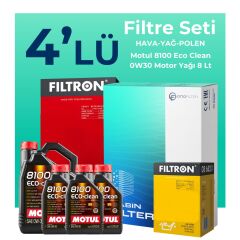 Filtron Citroen Jumper 2.2 BlueHDi Dizel Filtre Bakım Seti Motul Motor Yağlı (2019-2024) 4 Lü
