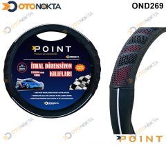 DİREKSİYON KILIFI GEÇME DELİKLİ SİYAH BEYAZ POİNT