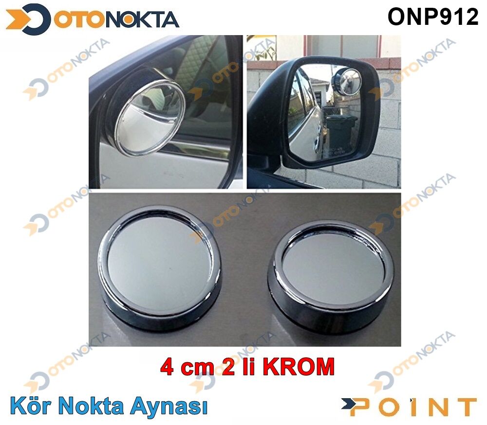 KÖR NOKTA AYNASI 360 DERECE  4 CM 2 Lİ KROM  POİNT