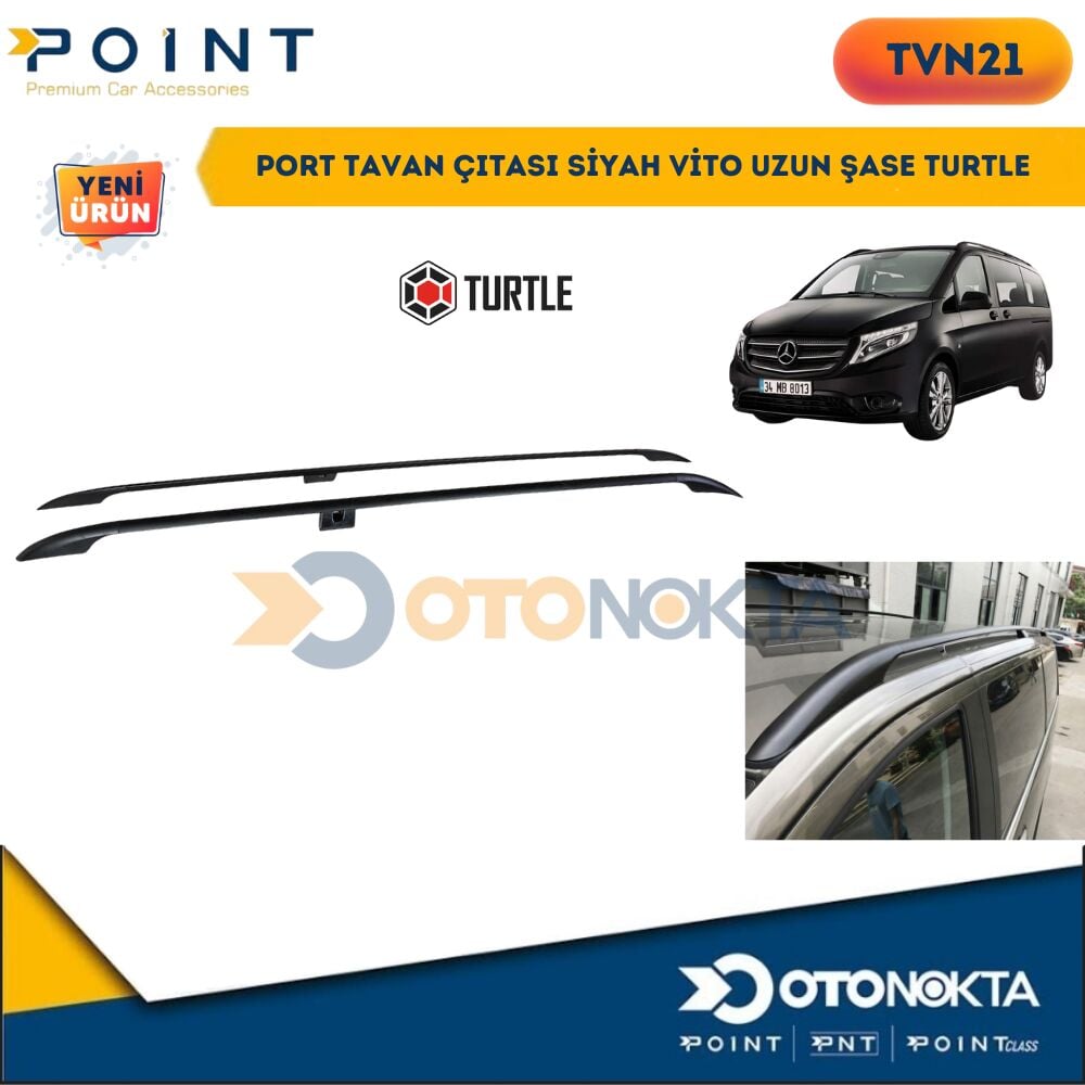 PORT TAVAN ÇITASI SİYAH VİTO UZUN ŞASE TURTLE