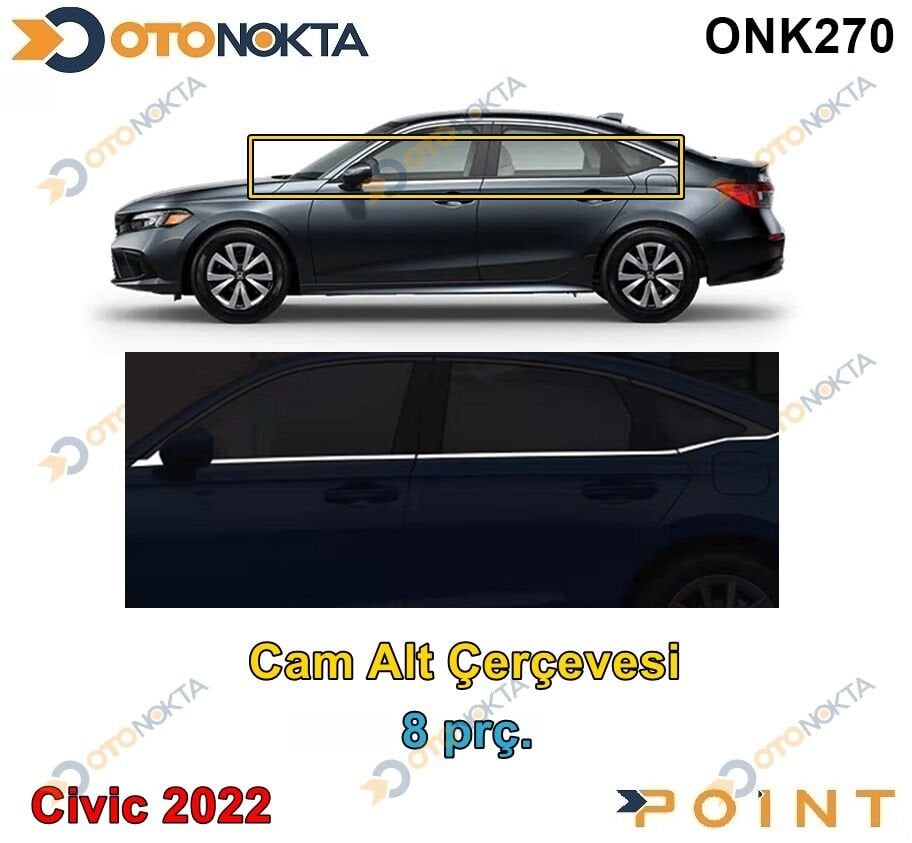 CAM ÇITASI 8 PRÇ KROM CİVİC 2022 POİNT