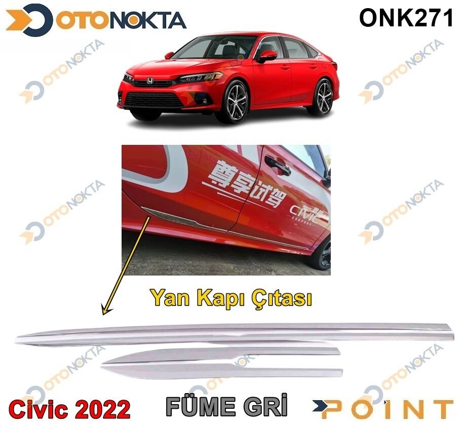 YAN KAPI ÇITASI PİYANO BLACK 4 PRÇ CİVİC 2022 POİN