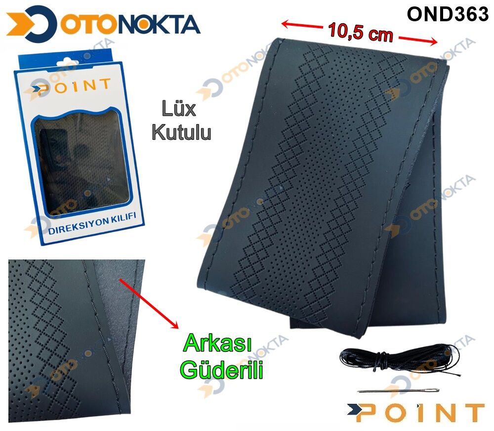 DİREKSİYON KILIF DİKMELİ DERİ DESENLİ SİYH 1 POİNT