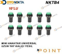 MİNİ ANAHTAR ÜNİVERSAL UZUN YAY KALICI YEŞİL 10 LU