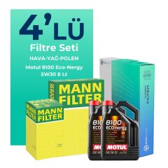 MANN Range Rover Vogue 4.4 Benzin Filtre Bakım Seti Motul Motor Yağlı (2006-2012) 4 Lü